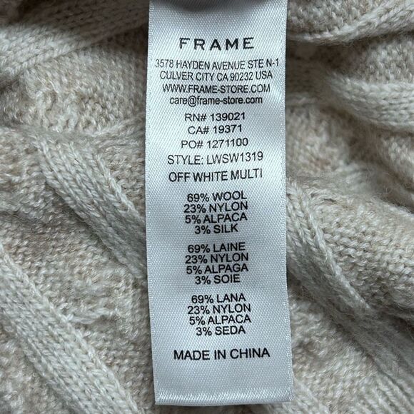 Frame Half-Zip Cable Sweater - Picture 6 of 9